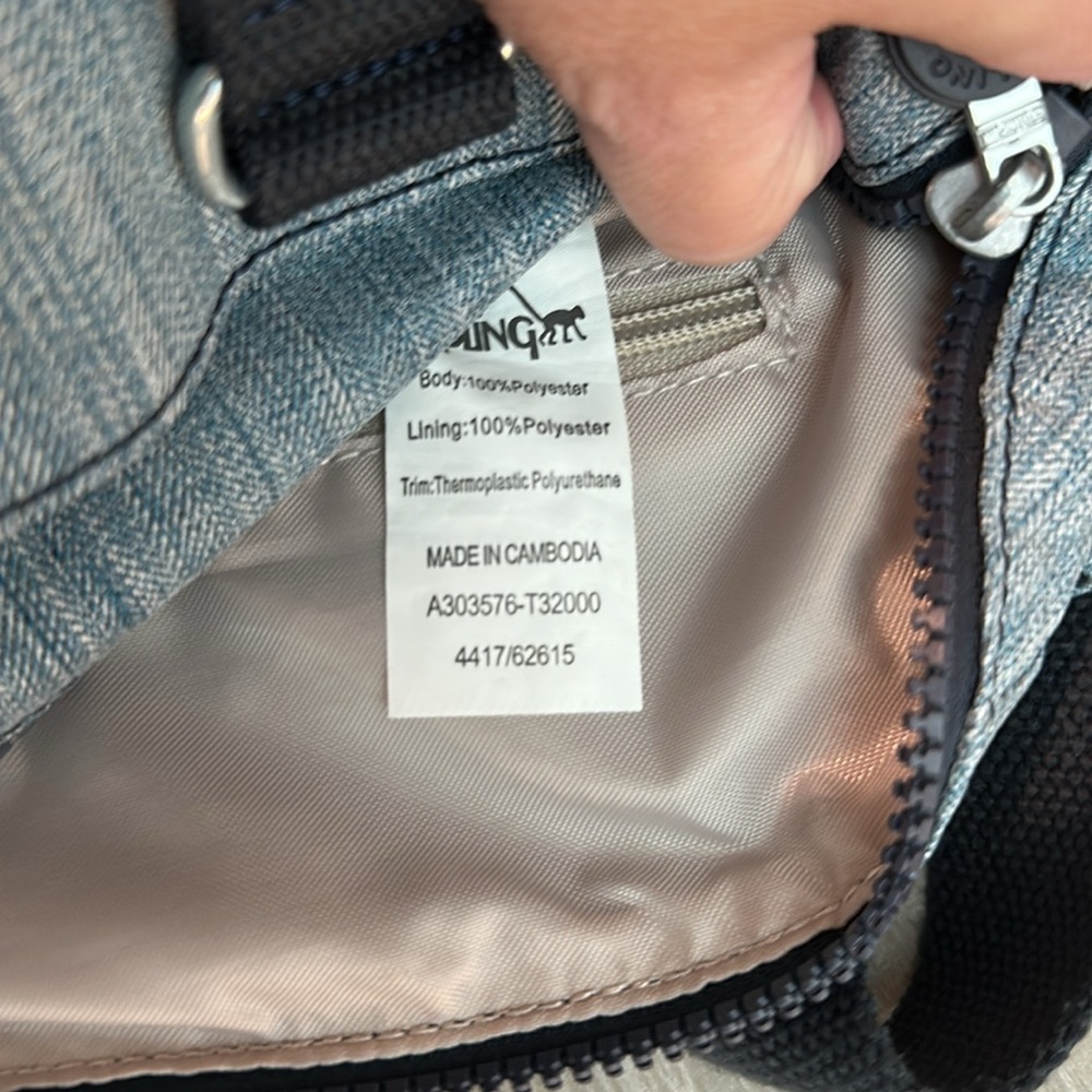 Kipling Denim Look Shoulder Bag - Picture 8 of 14
